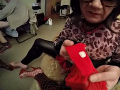 A bastard licks my dirty panties