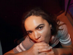 Slutty Brunette Sucks Cock And Fucks Stranger In Disco