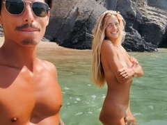 Любители, Пляж, Парочка, Семяизвержение, Секс без цензуры, Домашнее видео, На природе, Сиськи