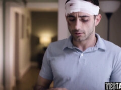 Grote lul, Pijpbeurt, Bruinharig, Harig, Hd, Huisvrouw, Latijnse vrouw, Klein