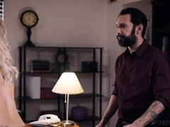 ブロンド, フェラチオ, 浮気する, オフィス