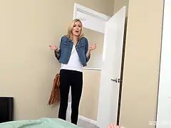 Schönheit, Grosser schwanz, Blondine, Bruder, Sperma im mund, Hd, Taboo, Titten