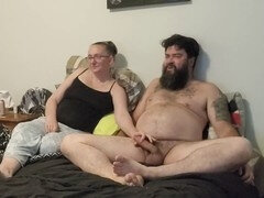 カップル, フェムドム, ヒール, 穴開きパンティ, 奴隷, 靴下