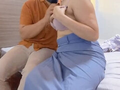 18 ans, Amateur, Gros seins, Éjaculer dans la bouche, Hôtel, Adolescente, Oncle, Uniforme