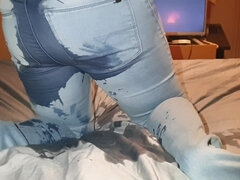 Leie, Blondine, Britisch, Frau, Fetisch, Hd, Jeans, Pissen