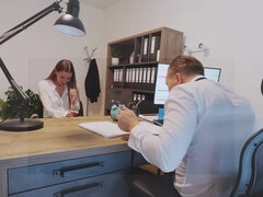 フェラチオ, 浮気者, Hd, オフィス, ラフ, 魅力的, おもらし, 三人