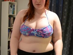 Sexy BBW Trying On Bikini & Talking
