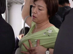 Queue, Peloter, Groupe, Japonaise, Mature, Public, Chatte, Suçant