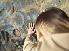 Crazy action in public, sluts fuck in streets and parks