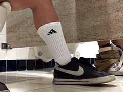 SUCKING COCK UNDER A SHOPPING CENTER BATHROOM