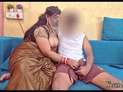 18, 叔母, フェラチオ, 中出し, イく瞬間, インド人, 淫乱熟女, 母