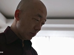 Asiatisch, Besamung, Japanische massage