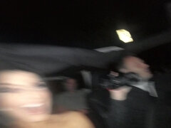 素人, デカチン, デカパイ, フェラチオ, 車, 裸, オマンコ, タトゥー