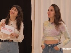 Game show with funny first-time couples getting intimate