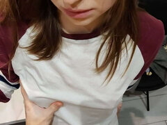 Amateur, Cul, En gros plan de très près, Fait maison, Orgasme, Chatte, Adolescente, Nénés