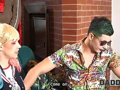 美人, ブロンド, 浮気者, 爸, 彼女, Hd, 叫ぶ, オッパイの