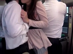 18 jahre, Leie, Asiatisch, Bus, Besamung, Handjob, Hd, Pov