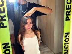 Colombian amateur teen's first time captured in a homemade video