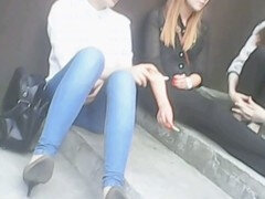 Bisexuelle, Bulgare, Talons, De plein air, Fumer