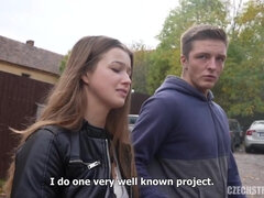 Enthousiasteling, Vriendje, Bruinharig, Tsjechisch, Vriendin, Hardcore, Openbaar, Realiteit