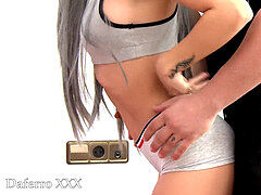 Grote lul, Pijpbeurt, Stel, Latijnse vrouw, Sokken, Spandexonderbroek, Sportoefening, Tiener