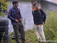 Mamada, Garganta profunda, Gay, Pajear, Al aire libre