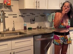 Amelie's Summer Blowjob & Real Orgasm - Hot American Babe Smoking Sex