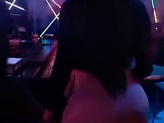 Shemale has anal sex in a public club in some awards