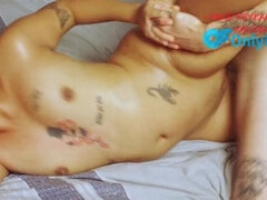 Enthousiasteling, Aziatisch, Kont, Grote kont, Brits, Orgasme, Mager, Tieten likken