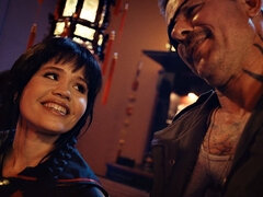 Sucer une bite, Brunette brune, En levrette, Embrassement, Léchez, De plein air, Culottes ou slips, Pigtail