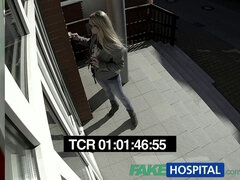 Barra Brass, the blonde nurse, gets her wet pussy filled with hot cream in fake hospital POV