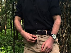 Amateur, Grosse bite, Européenne, Homosexuelle, Muscle, De plein air, Public, Solo