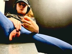 Voeten, Sportzaal, Masturbatie, Openbaar, Alleen, Spandexonderbroek