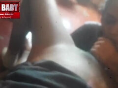 Tina Baby sucks cum out with legs up - Sri Lankan MILF blowjob