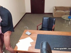 Having intercourse Spic mom on the office desk