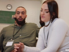 Cul, Noire, Bâillonner, Branlette thaïlandaise, Léchez, Chatte, Cheveux courts, Nénés