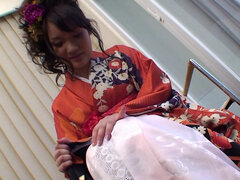 Lovely Japanese doll is getting her spicy puss fingered