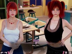 Cul à la bouche, Jeux, Petite femme, Rousse roux, Adolescente