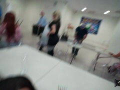 フェラチオ, 捕まる, チン, 公共, トイレ