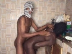 Nigerian amateur twink in homemade gay scene with sexy undergarments