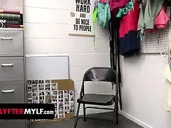 Cougar xwife karen is a seasoned criminal but she will not evade jizztice today - shoplyfter mylf