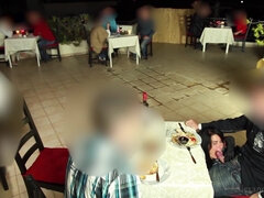 Public Extreme! 3-er In The Restaurant! Alexandra Wett