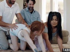 18, フェラチオ, チン, フォアサム, ハードコア, 赤毛, ガリガリ, ティーンアナル