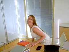 Footjob teaser with a girl who ends up taking it in POV