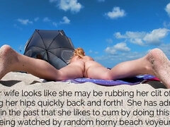 Mrs Kelly got fully nude on the beach, the other day and liked flashing her cooch