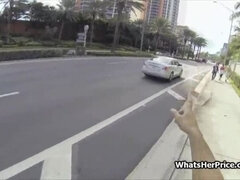 Enthousiasteling, Grote mammen, Hardcore, Reusachtig, Geld, Buiten, Gezichtspunt, Tieten likken