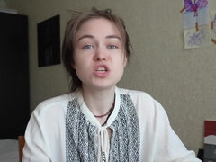 Rubia, Polla, Hembra, Realidad, Ruso, Solo, Chupando, Tetas