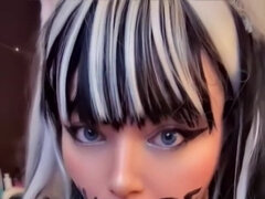 Gorda, Mamada, Semen en la boca, Consolador, Gorda, Consolador enorme, Pov, Chupando