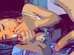 Colombian girl La Coralita shows off her smoking fetish with epic blowjob compilation