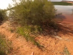 Enthousiasteling, Strand, Grote lul, Sperma shot, Lul, Naakt, Buiten, Bekijker